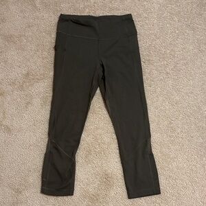 Lululemon Pace Rival Crop Leggings Size 4 Dark Green